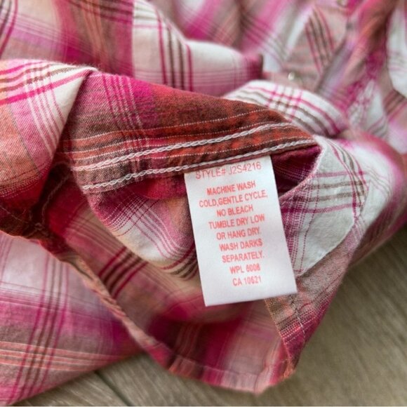 Panhandle Slim Embroidered Rhinestones Plaid  Western Shirt - Picture 10 of 14